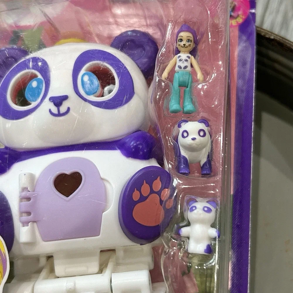 Polly Pocket Flip & Find Panda Bear Dual Play Surfaces Compact Playset SEALED!